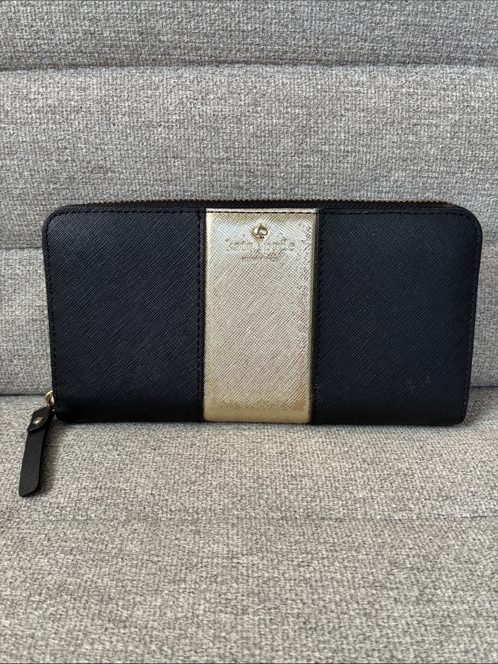 Kate Spade Lacey Continental Zip Around Wallet Leather Black